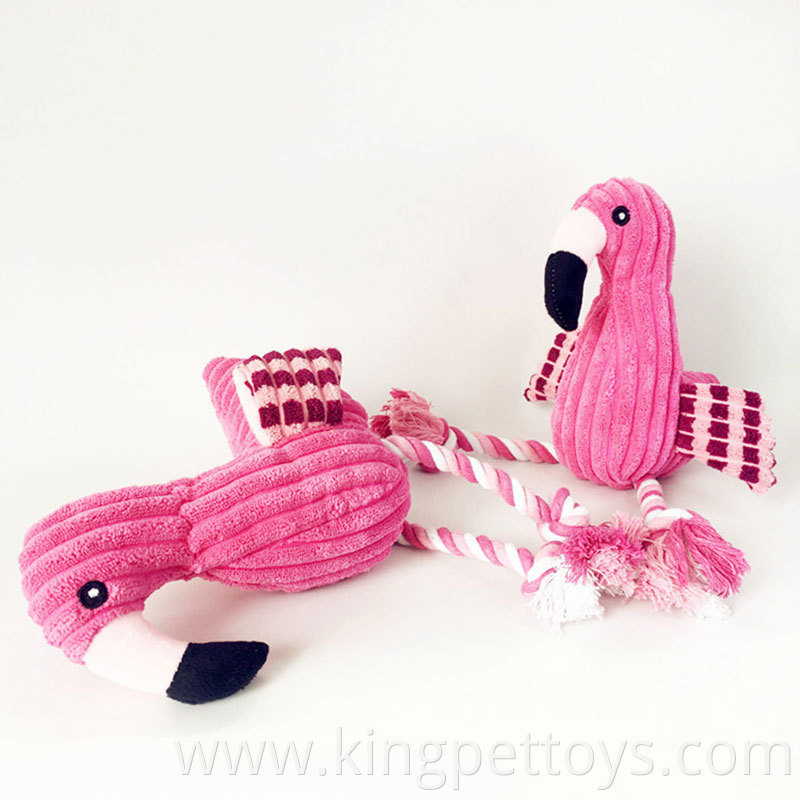 Dog Chew Plush Toys Flamingo